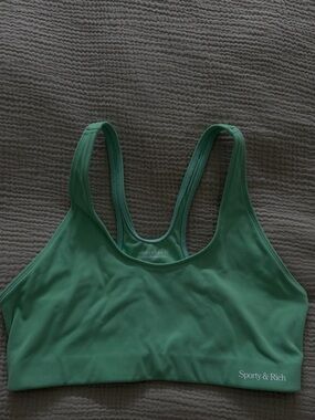 Sporty & Rich Emerald Green Racerback Bralette